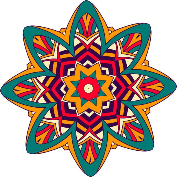 Khatu 24 inch DECORATIVE RANGOLI STICKER 24X24 INCH Self Adhesive Sticker