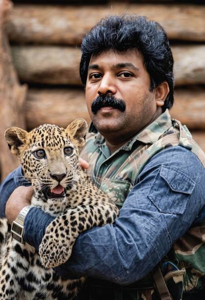 mandhagani 50 cm PRABHAKARAN WALL POSTER-CAPTAIN PRABHAKARAN WALL STICKER-CAPTAIN WALL STICKER Self Adhesive Sticker