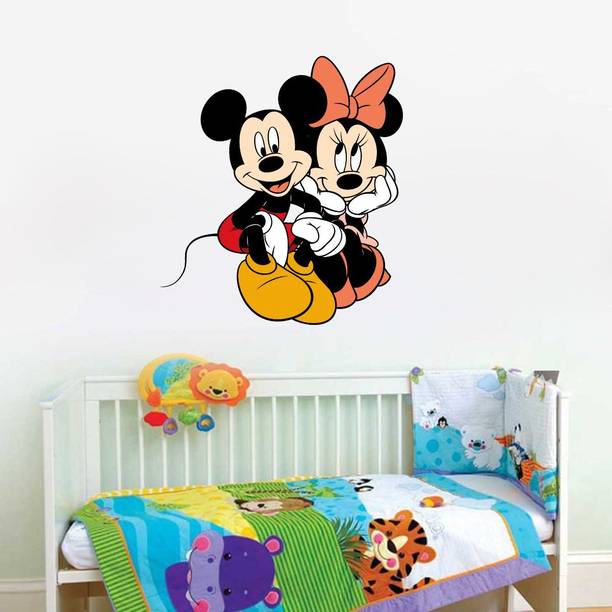 Hetshree decore 50 cm Mickey & Miniee Mouse Wall Sticker & Decal Self Adhesive Sticker