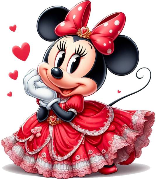 SkyOlla 45 cm Mickey Mouse Sticker - Minnie Mouse Wall Decal Sticker Self Adhesive Sticker