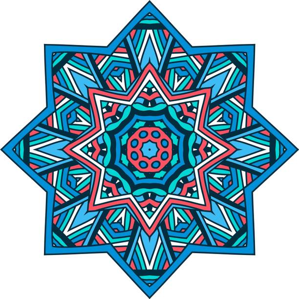 Khatu 24 inch DECORATIVE RANGOLI STICKER 24X24 INCH Self Adhesive Sticker