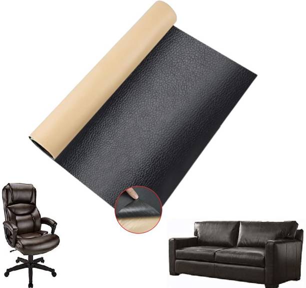 Prifremi 30 cm Black Leather Repair Self Adhesive Leather For Couch Sofa CarSeat (12x48 In) Self Adhesive Sticker
