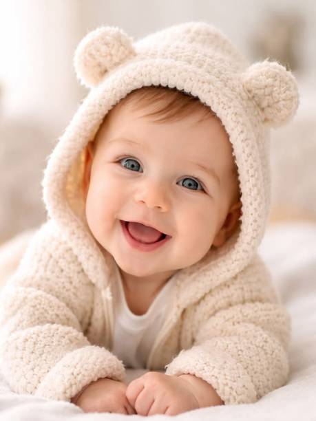 Merry Mallow 18 inch Cute Baby Photo poster sticker for Kids Room Decor and Pregnant Women Self Adhesive Sticker