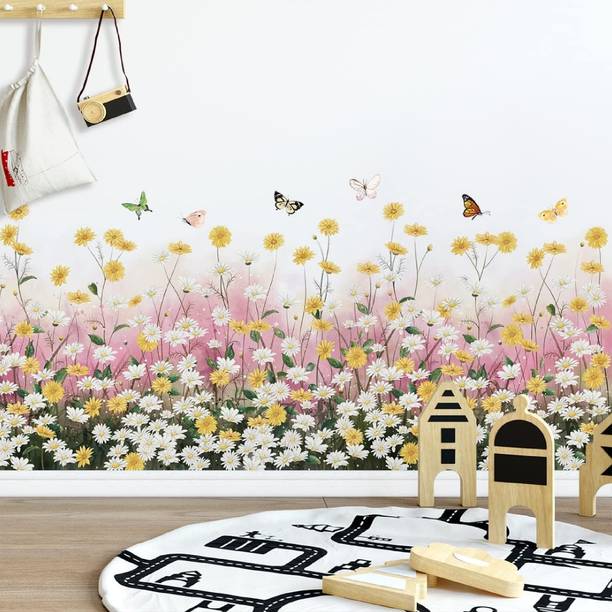 WallFX 30 inch FLOWERS Self Adhesive Sticker