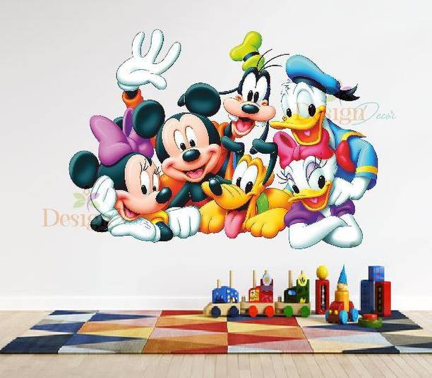 Sk decals bazar 60 cm Cartoon Wall Sticker Disney Characters, for Kids Room Décor Self Adhesive Sticker