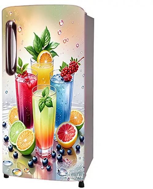 Craft Advertising 124.46 cm Fridge sticker for single Door fridge size 24x49 inch Self Adhesive Sticker