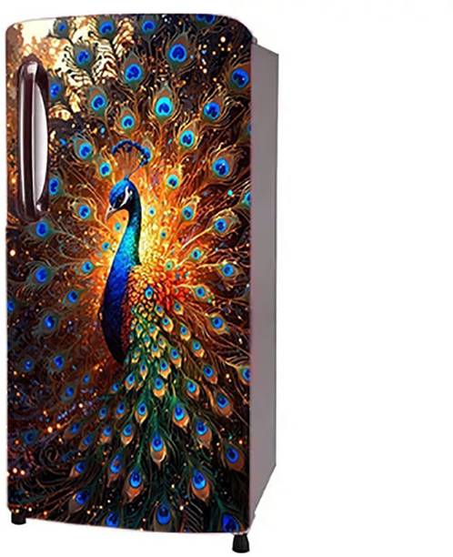Craft Advertising 124.46 cm Fridge sticker for single Door fridge size 24x49 inch Self Adhesive Sticker