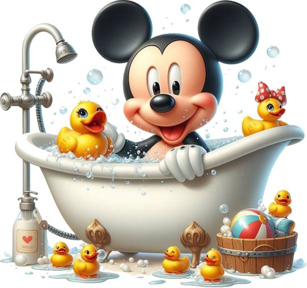 TripodBrothers 45 cm 3D Cartoon Mouse Kids Wall Sticker – Self Adhesive Vinyl Décor for Kids’ Room Self Adhesive Sticker