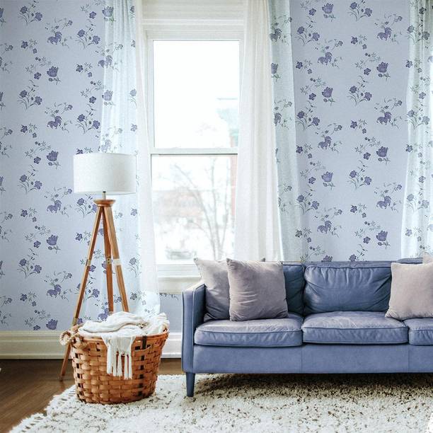 doodad Floral & Botanical Purple Wallpaper