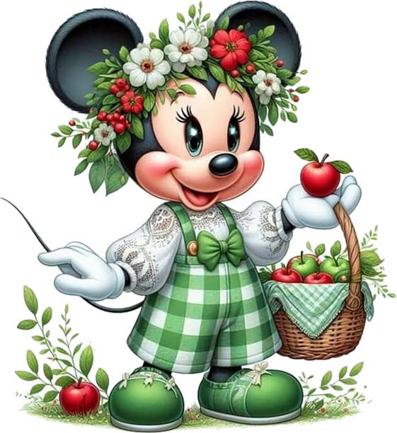 SkyOlla 45 cm Mickey Mouse Sticker - Minnie Mouse Wall Decal Sticker Self Adhesive Sticker