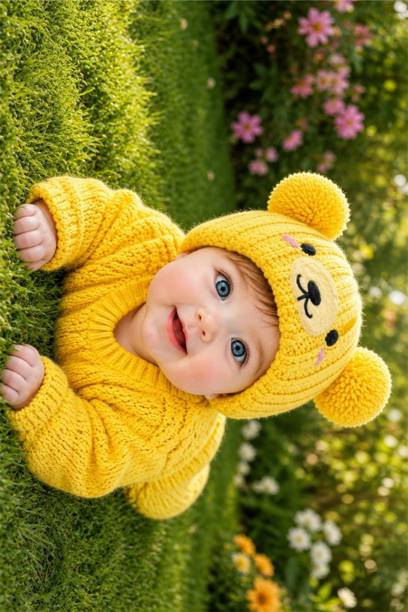 Merry Mallow 18 inch Cute Baby Photo poster sticker for Kids Room Decor and Pregnant Women Self Adhesive Sticker