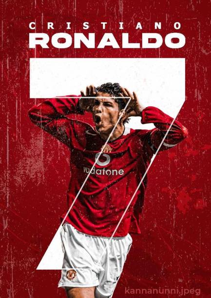 Xenthora 29.7 cm Cristiano Ronaldo A4 Size Self Adhesive Sticker