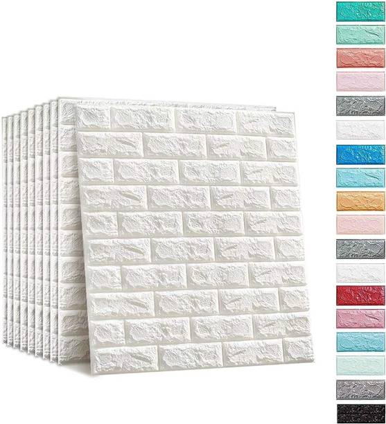 Flipkart SmartBuy 77 cm 3D Brick Wallpaper For Wall Self Adhesive Sticker