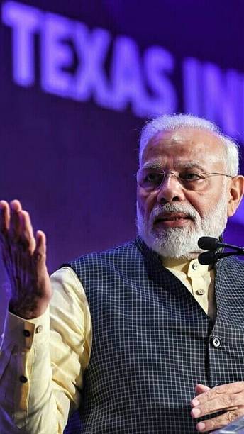 swaroopa 16.5 inch Narendra Modi Sticker Self Adhesive Sticker