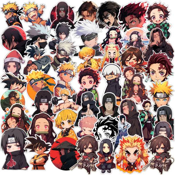 Raimo hub 1.5 inch Vinyl Anime Stickers for laptop naruto one piece jujutsu goku chainsaw man Self Adhesive Sticker