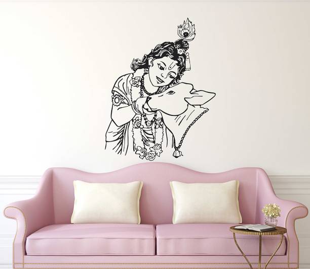 Hanu 65 inch Krishnan - Pencil Sketch | Non-Reusable Sticker Self Adhesive Sticker