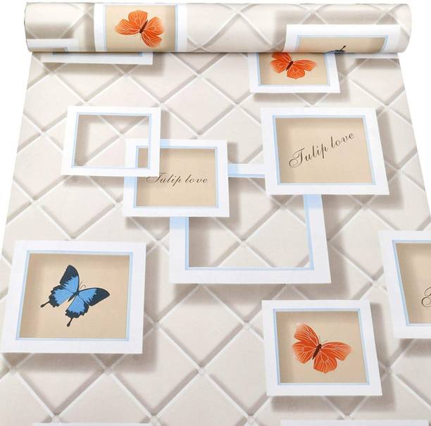 KAAF 300 cm x 45 cm Waterproof Abstract Vinyl Wallpaper