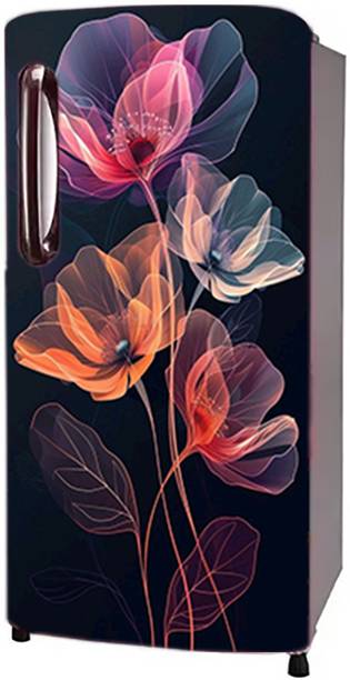 Craft Advertising 124.46 cm Fridge sticker for single Door fridge size 24x49 inch Self Adhesive Sticker
