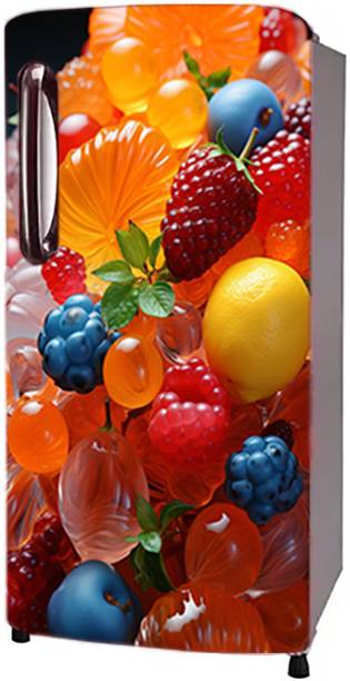 Craft Advertising 124.46 cm Fridge sticker for single Door fridge size 24x49 inch Self Adhesive Sticker