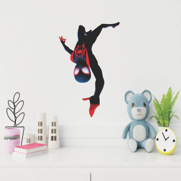 Aashrut decor 102 cm Spiderman Wall Sticker | Decorative Wall Sticker_AS651 Self Adhesive Sticker