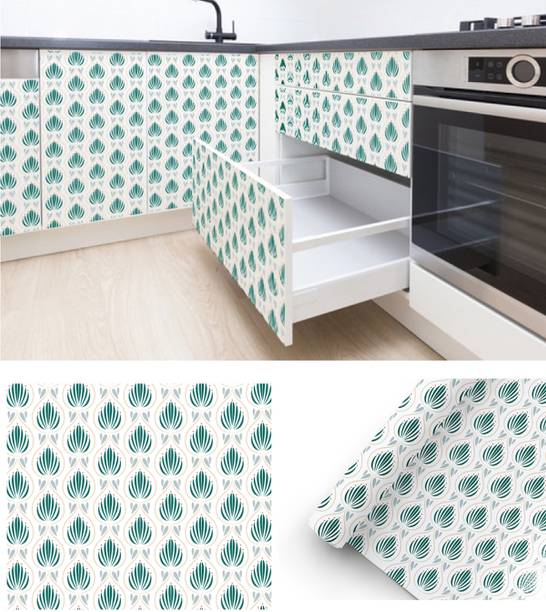 rawpockets Vinyl Floral & Botanical Multicolor Wallpaper