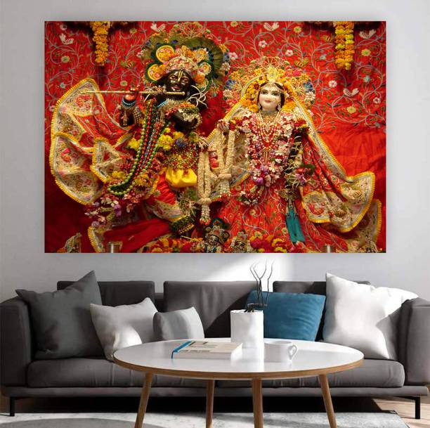 DecorPrintDesign 18 inch Radha Krishna Vinyl Self Adhesive Sticker (18x24)inch 68 Self Adhesive Sticker