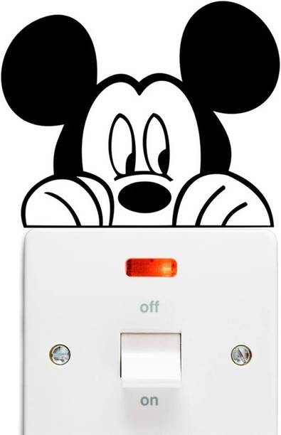 Decor And Creation 8 cm cartoon mickey minnie mouse switch stickers 7 x 8 cm Self Adhesive Sticker