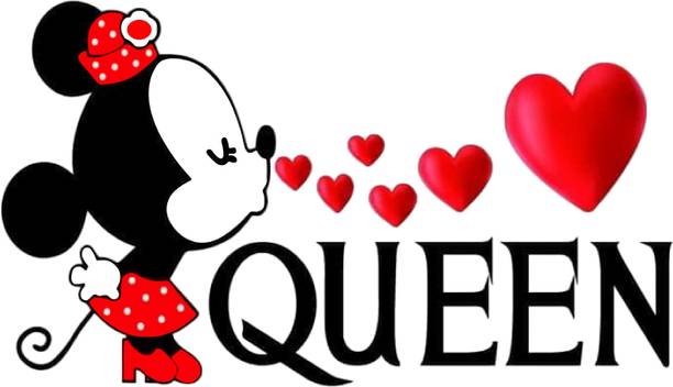 GLOBAL GRAPHICS 58 cm Minnie Mouse Queen Love Wall Sticker For badroom wallpaper Self Adhesive Sticker
