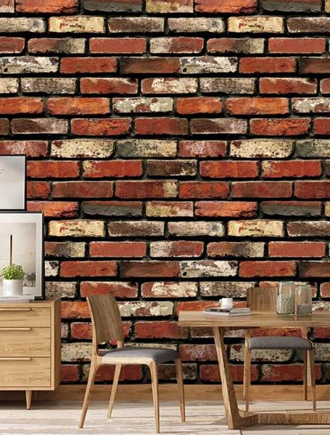 rawpockets Vinyl Decorative Multicolor Wallpaper