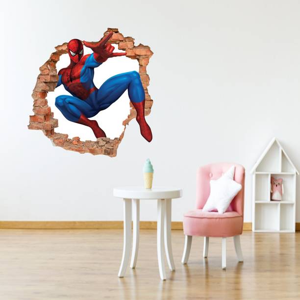Aashrut decor 57 cm Spiderman Wall Sticker | Decorative Wall Sticker , , Hall and Home Décor_AS661 Self Adhesive Sticker