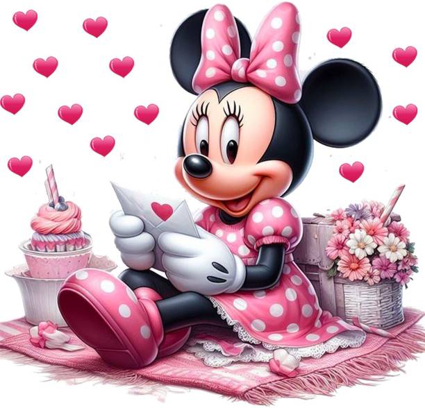 SkyOlla 45 cm Mickey Mouse Sticker - Minnie Mouse Wall Decal Sticker Self Adhesive Sticker