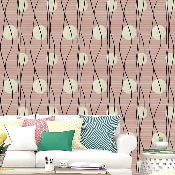 rawpockets Vinyl Decorative Multicolor Wallpaper