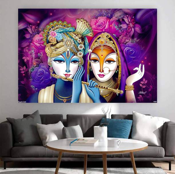 DecorPrintDesign 18 inch Radha Krishna Vinyl Self Adhesive Sticker (18x24)inch 16 Self Adhesive Sticker
