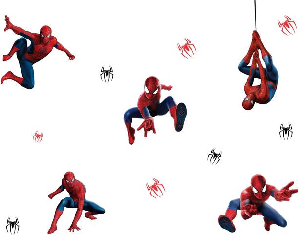 SAI DESIGNS 126 cm "Spiderman" Wall Stickers ( Pack Of 1 ) Self Adhesive Sticker