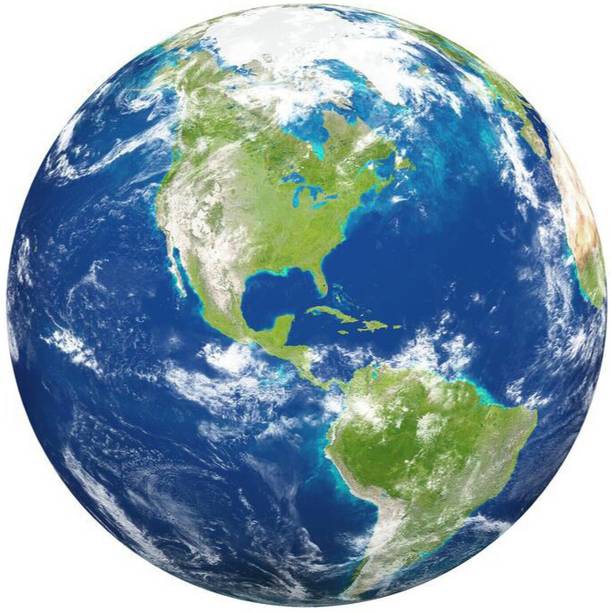 SmartWindow 12 cm Planet Earth Wall Art Decoration Vinyl Removable Wall Sticker (12 CM x 12 CM) Self Adhesive Sticker