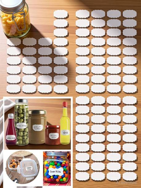 DECOR Production 2.54 cm Waterproof Vinyl Stickers for Packaging , Jars Glass Bo