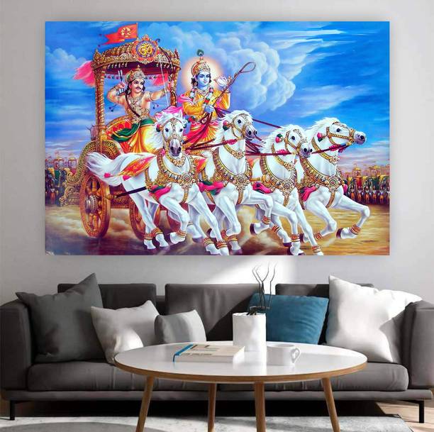 DecorPrintDesign 18 inch Radha Krishna Vinyl Self Adhesive Sticker (18x24)inch 59 Self Adhesive Sticker