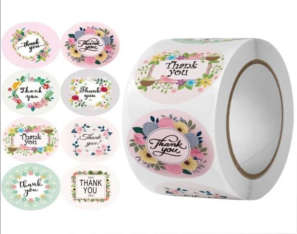 Brahmaniworld 1 inch Thank You Stickers for Kids, Cute DIY Stickers Self Adhesive Sticker