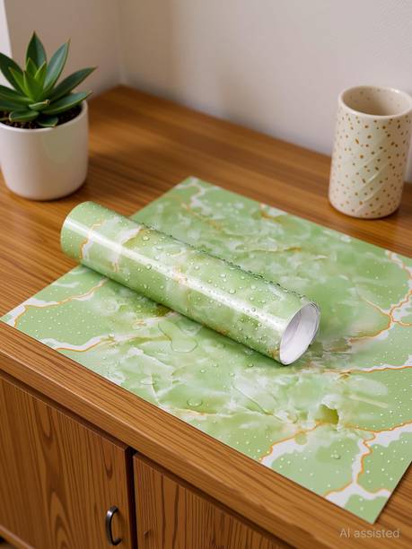 FOKRIM 200 cm ST- green marble wallpaper 60x200 Self Adhesive Sticker