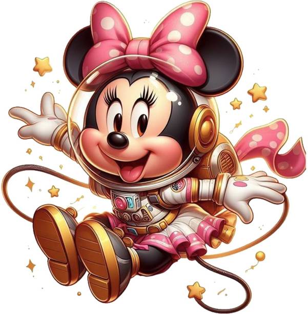 TripodBrothers 45 cm 3D Happy Mickey Mouse Cartoon Wall Sticker – Self Adhesive Vinyl Kids Décor Self Adhesive Sticker