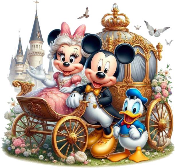 GovardhanSons 45 cm 3D Smiling Mickey Mouse Wall Sticker – Self Adhesive Vinyl Décor for Kids’ Room Self Adhesive Sticker