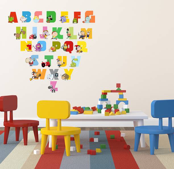 wallstar 90 cm English alphabet wallsticker Self Adhesive Sticker