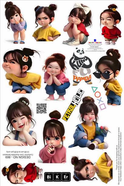 New born choices 4 inch Girls Stickers Self Adhesive Sticker