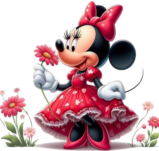 SkyOlla 45 cm Mickey Mouse Sticker - Minnie Mouse Wall Decal Sticker Self Adhesive Sticker