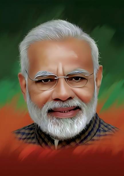 Dumdic 30 cm Honorable Narendra Modi Ji A4 Strong Self Adhesive Sticker