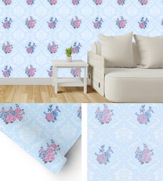 rawpockets Vinyl Floral & Botanical Multicolor Wallpaper