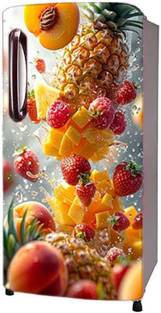 Craft Advertising 124.46 cm Fridge sticker for single Door fridge size 24x49 inch Self Adhesive Sticker