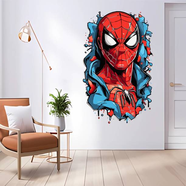 WallBiirds 60 cm Amazing Spiderman Wall Sticker Home Decoration Self Adhesive Sticker