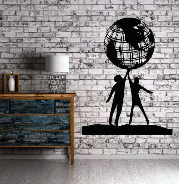 Decor And Creation 35 cm People World Friendship Earth 27 x 35 cm Self Adhesive Sticker