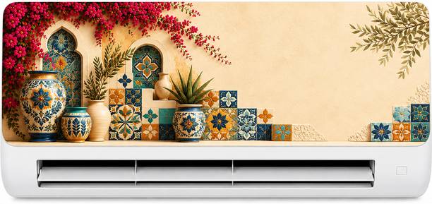 DreamKraft 91 cm AC Wall Sticker Moroccan Mosaic Split AC Front Panel Decorative Vinyl Self Adhesive Sticker